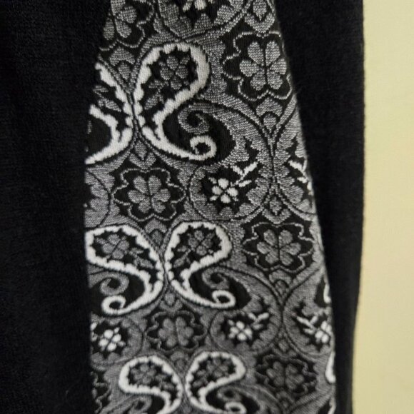 Fantazia Unique Mixed Media Long Line Exposed Zip Cardigan Sweater Size M - Picture 5 of 9